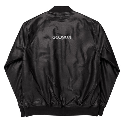 GODSON MAFIA LEATHER BOMBER JACKET