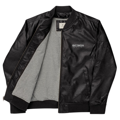 GODSON MAFIA LEATHER BOMBER JACKET