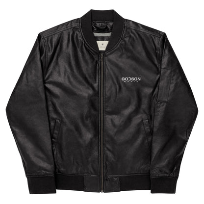 GODSON MAFIA LEATHER BOMBER JACKET