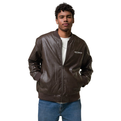 GODSON MAFIA LEATHER BOMBER JACKET