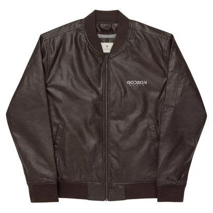 GODSON MAFIA LEATHER BOMBER JACKET