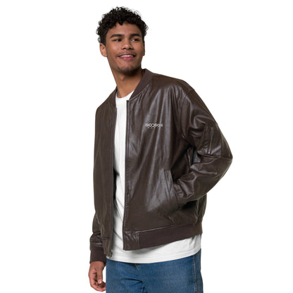 GODSON MAFIA LEATHER BOMBER JACKET